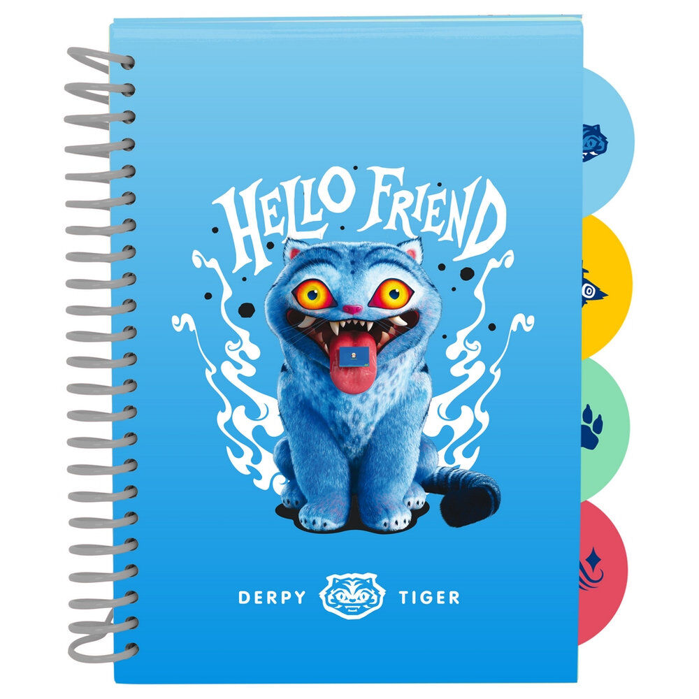 Cuaderno A5 Derpy Tiger de KPop Demon Hunters en azul