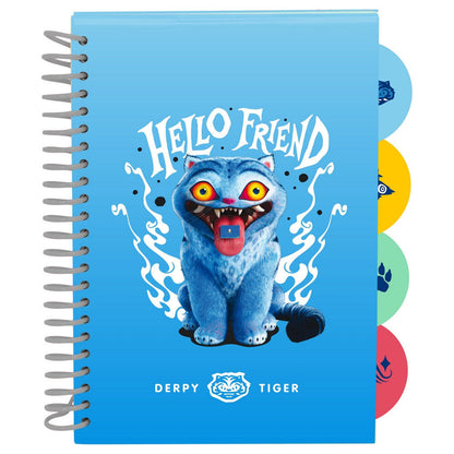 Cuaderno A5 Derpy Tiger de KPop Demon Hunters en azul