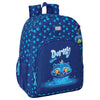 Mochila azul Derpy Kpop Demon Hunters con bolsillo frontal