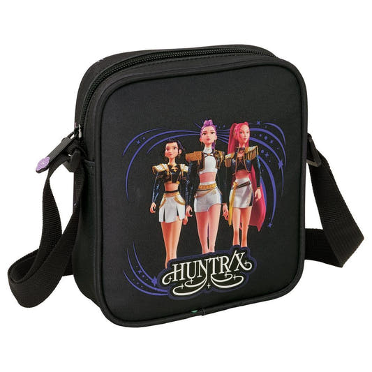 Bolso bandolera negro Sound de Kpop Demon Hunters con personajes HUNTR/X
