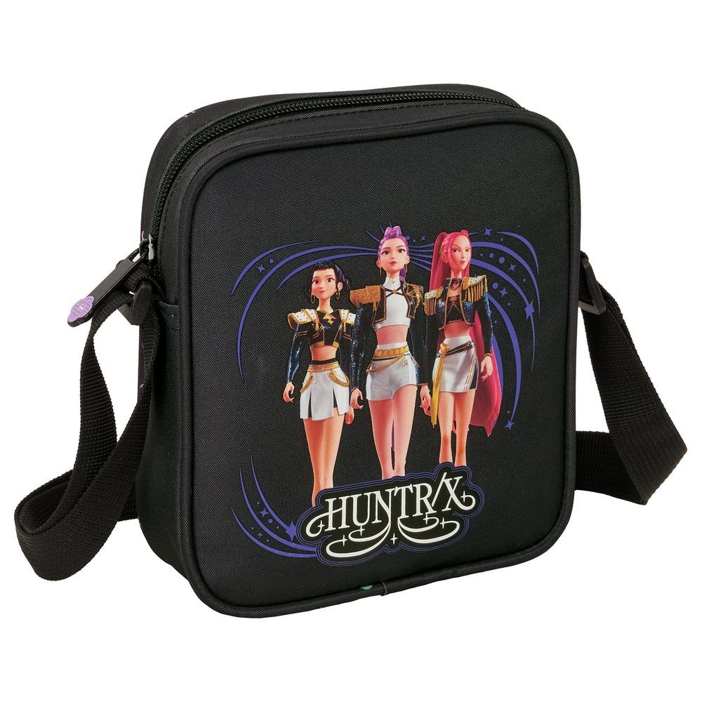 Bolso bandolera negro Sound de Kpop Demon Hunters con personajes HUNTR/X