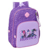 Mochila morada Huntrix de Kpop Demon Hunters con bolsillo frontal