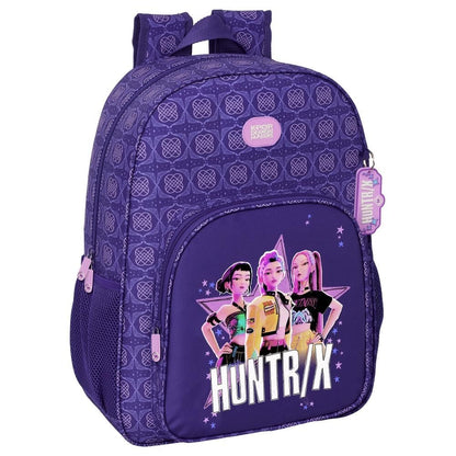 Mochila morada SAFTA KPop Demon Hunters HUNTR/X de 42 cm