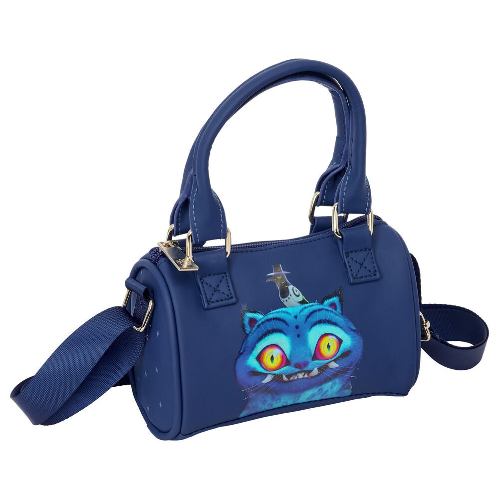 Bolso bandolera azul SAFTA Kpop Demon Hunters con ilustración de gato
