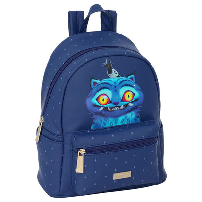 Mochila azul SAFTA Kpop Demon Hunters con gato y estrellas