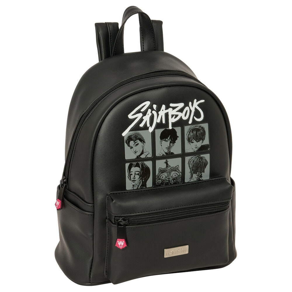 Mochila negra SAFTA Kpop Demon Hunters de 28 cm