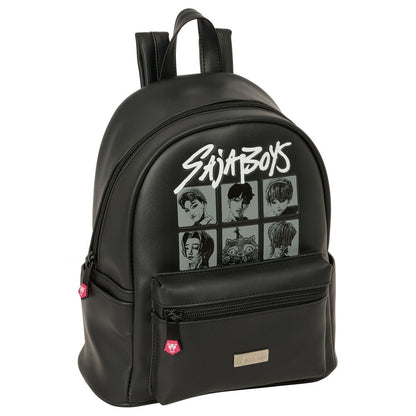 Mochila negra SAFTA Kpop Demon Hunters de 28 cm