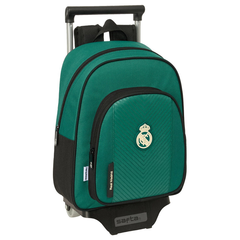 Trolley mochila Real Madrid SAFTA verde y negro de 34 cm