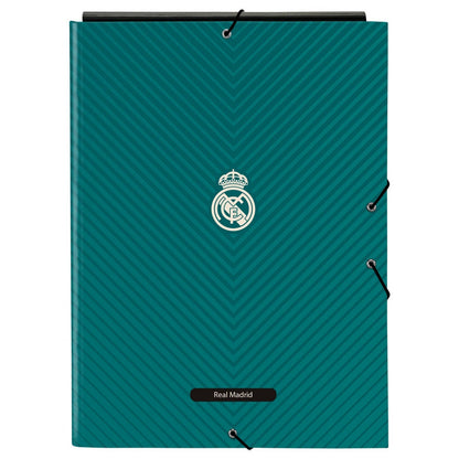 Carpeta de 3 solapas Real Madrid SAFTA en verde azulado