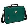 Cartera extraescolar verde del Real Madrid con bandolera ajustable
