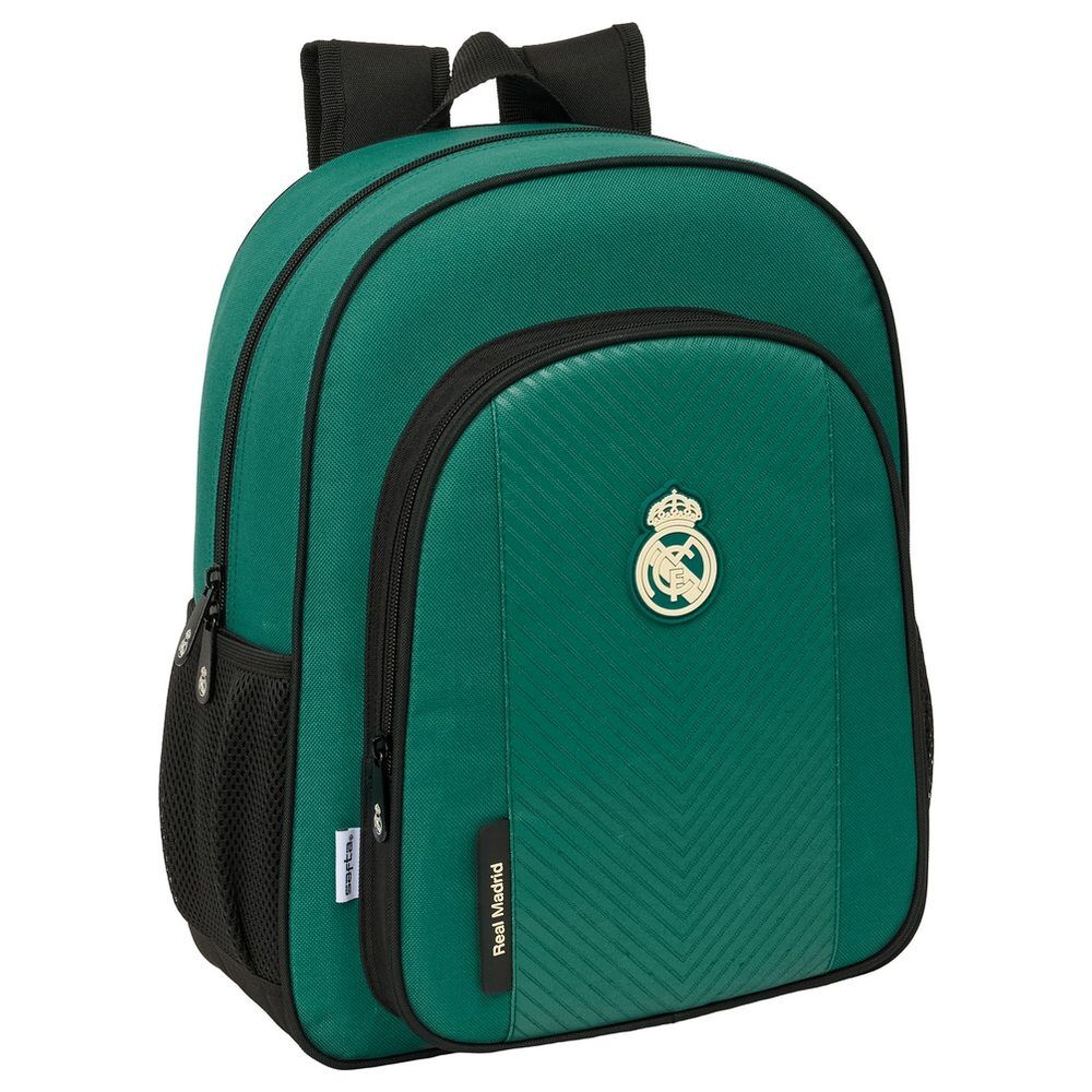 Mochila Real Madrid SAFTA verde de 38 cm con bolsillo frontal