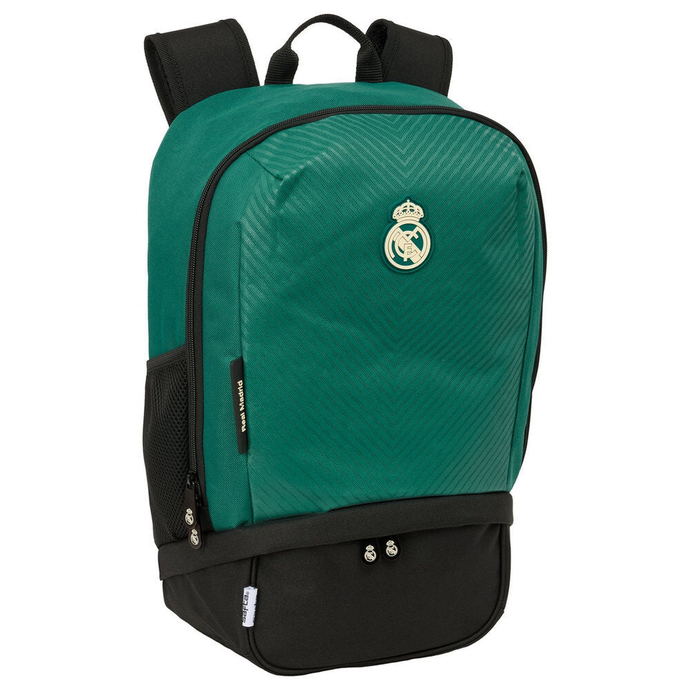Mochila zapatillero Real Madrid SAFTA verde y negra