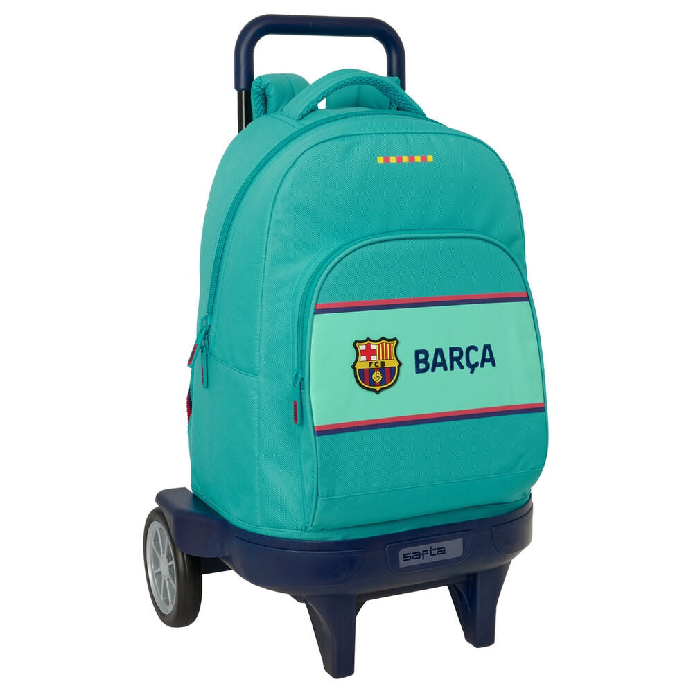 Trolley mochila SAFTA F.C. Barcelona turquesa de 45 cm
