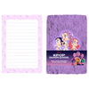 Cuaderno A5 morado de Kpop Demon Hunters con cubierta de pelo y personajes chibi