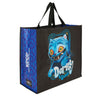 Bolsa shopping negra y azul Kpop Demon Hunters con ilustración de personaje felino
