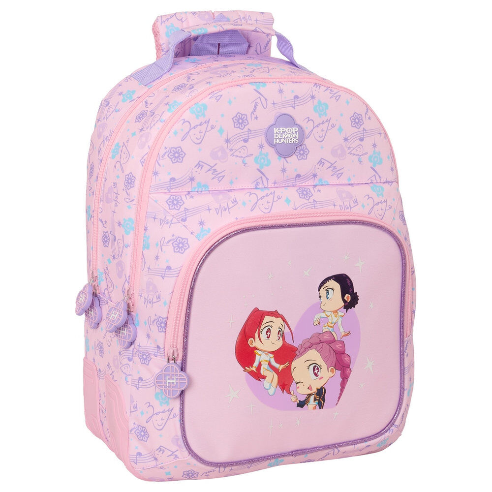 Mochila rosa chibi KPOP DEMON HUNTERS de 42 cm