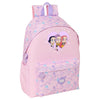 Mochila rosa SAFTA Chibi Kpop Demon Hunters con personajes estampados