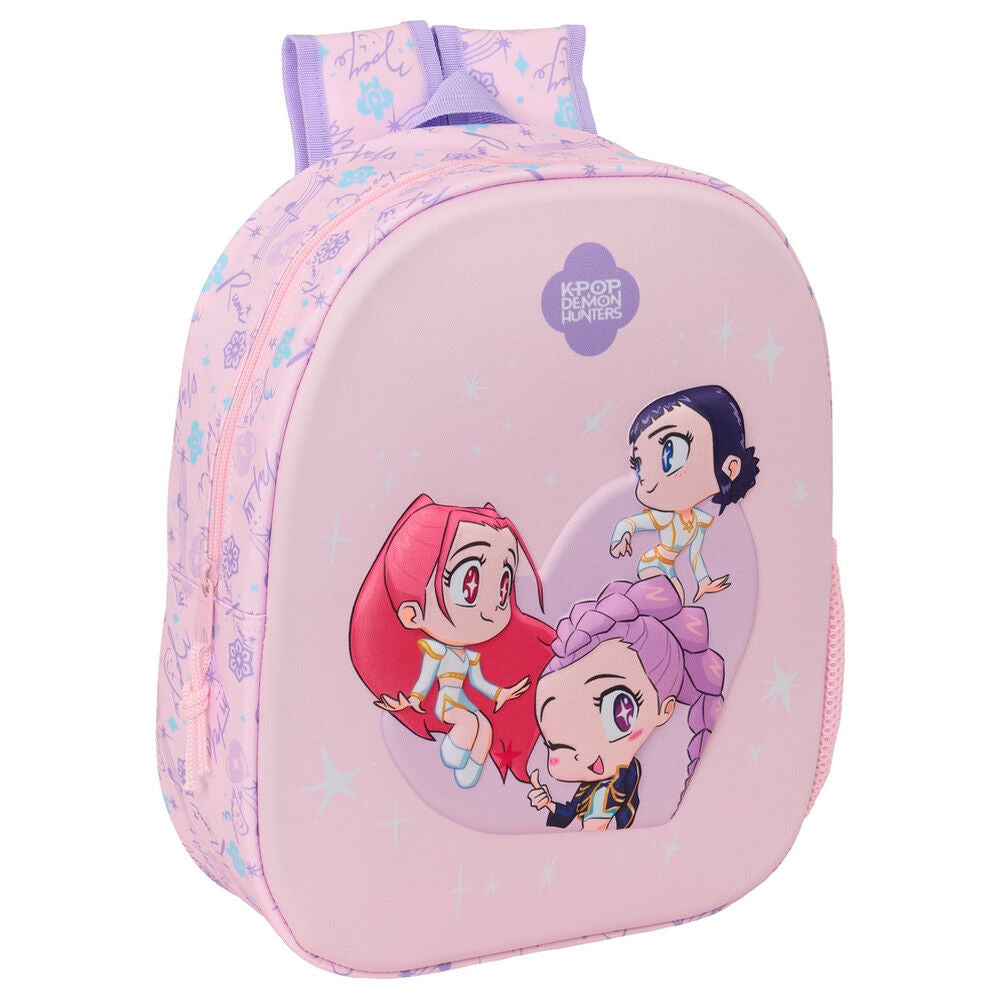 Mochila rosa 3D Chibi Kpop Demon Hunters de SAFTA