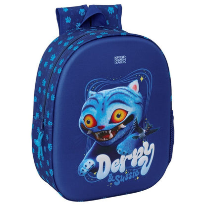 Mochila azul 3D de Derpy de Kpop Demon Hunters