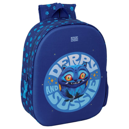 Mochila azul 3D LED de Derpy de Kpop Demon Hunters