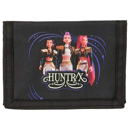 Cartera negra SAFTA de Kpop Demon Hunters con diseño HUNTR/X