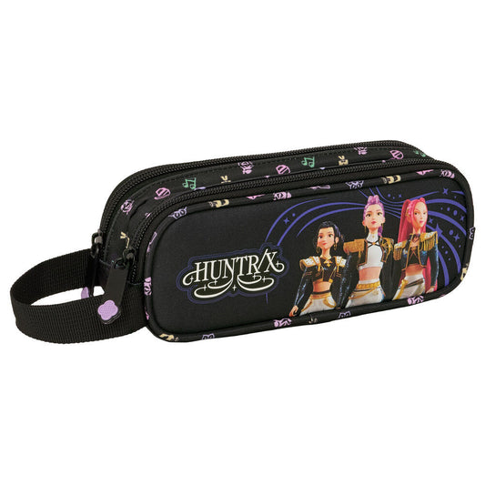 Portatodo doble negro HUNTRIX de KPop Demon Hunters con asa lateral