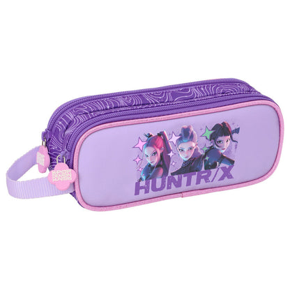 Portatodo doble SAFTA Kpop Demon Hunters con diseño Huntrix en morado y rosa