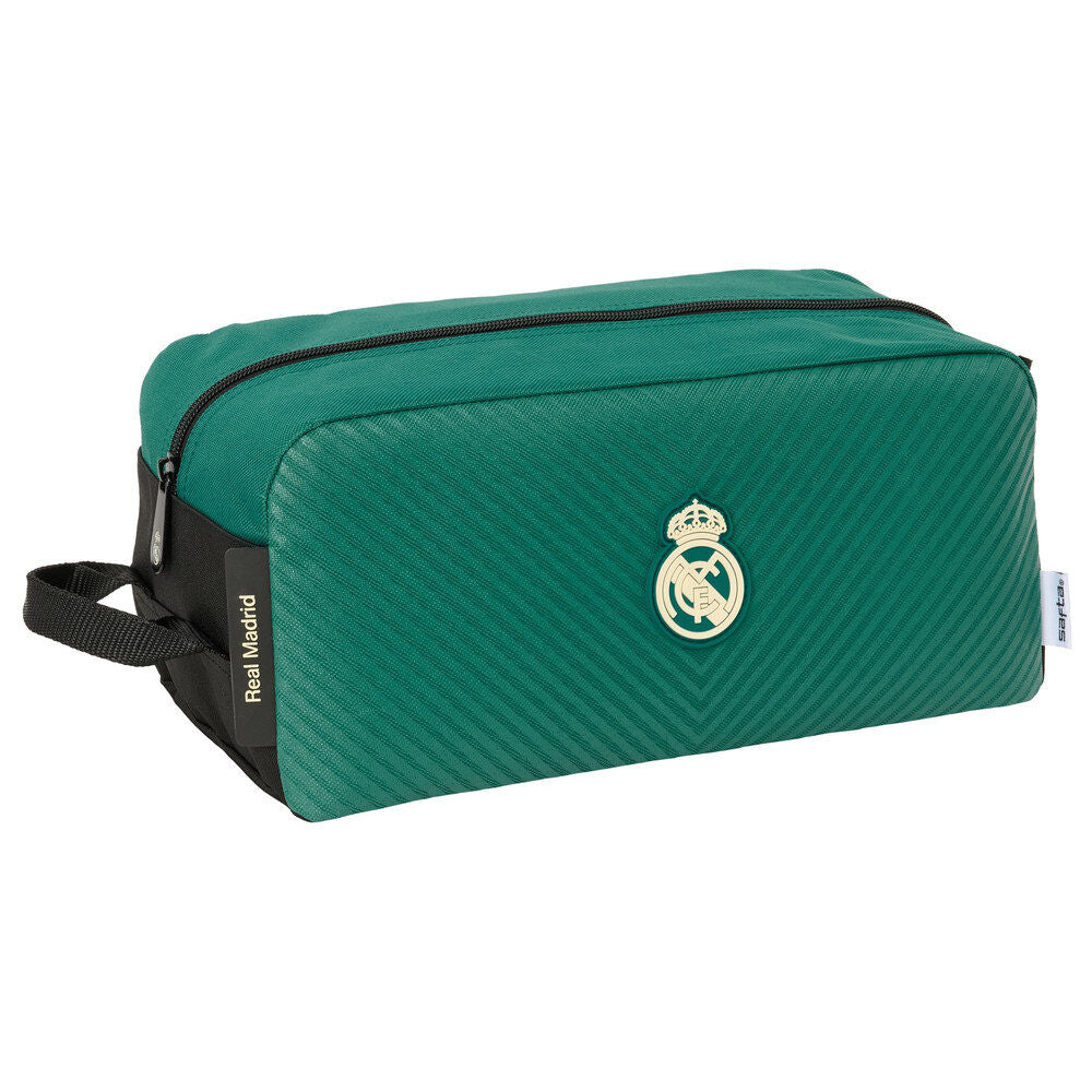 Zapatillero verde Real Madrid SAFTA con asa lateral