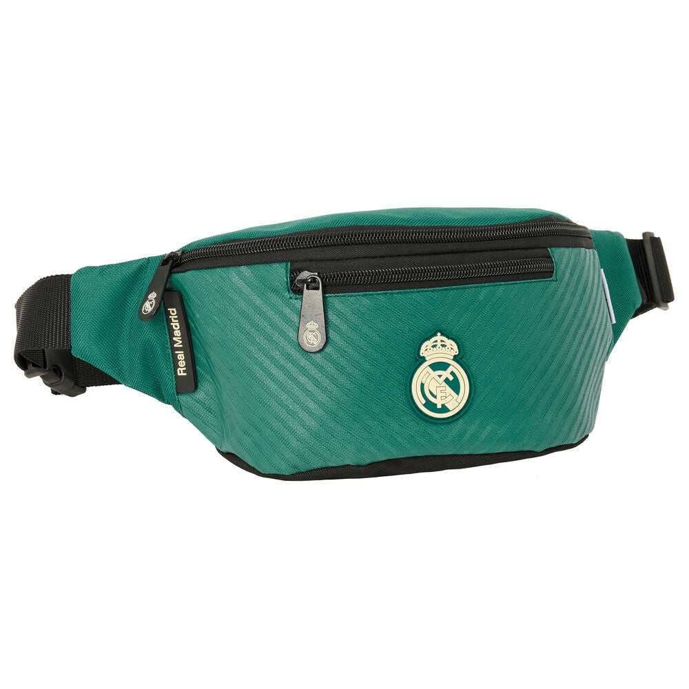 Riñonera verde Real Madrid SAFTA con bolsillo frontal