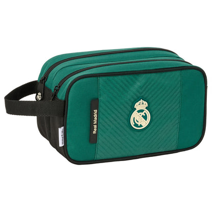 Neceser verde Real Madrid SAFTA con dos compartimentos