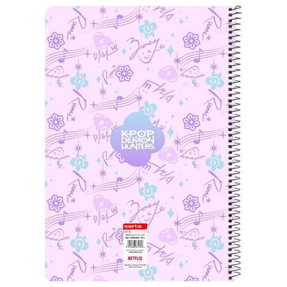 Cuaderno A5 KPop Demon Hunters Chibi con portada azul y lila - 2