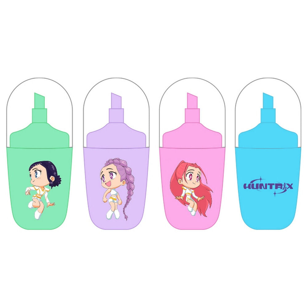 Set de cuatro rotuladores fluorescentes chibi de Kpop Demon Hunters - 2