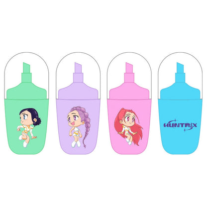 Set de cuatro rotuladores fluorescentes chibi de Kpop Demon Hunters - 2