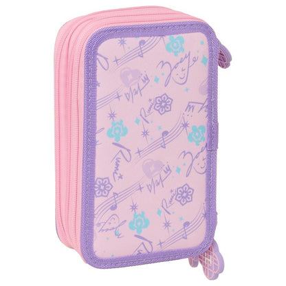 Plumier triple SAFTA Kpop Demon Hunters Chibi rosa y lila - 2