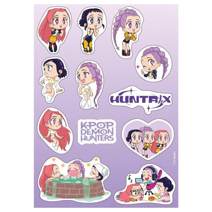 Set de 12 pegatinas KPop Demon Hunters con personajes y logotipos - 2