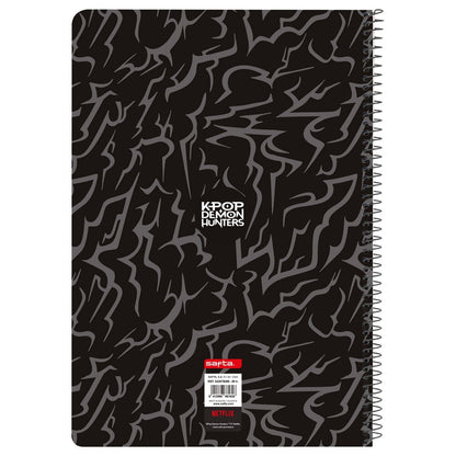 Cuaderno folio SAFTA Saja Boys de KPop Demon Hunters con portada negra - 2