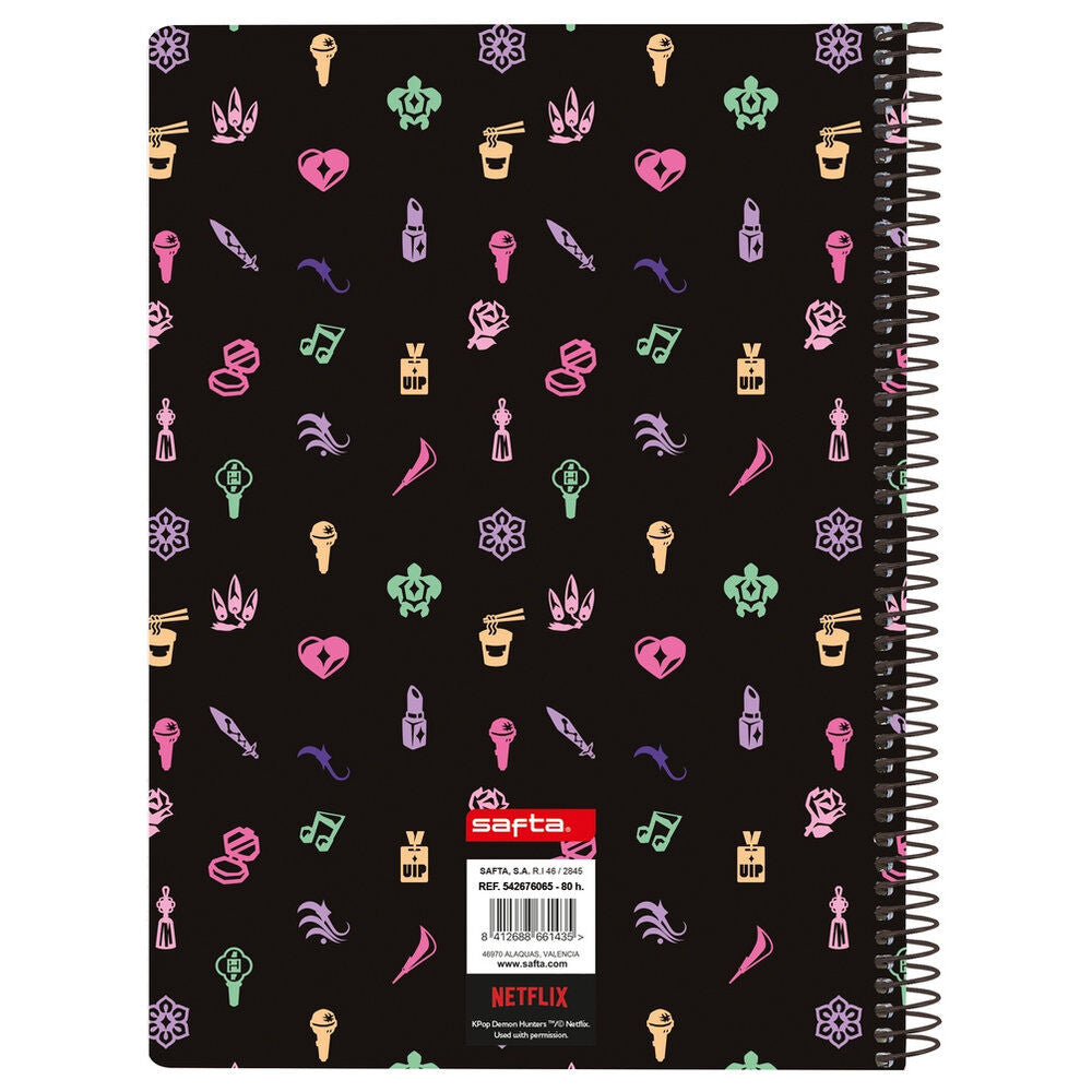 Cuaderno A5 Kpop Demon Hunters SAFTA con personajes HUNTR/X - 2