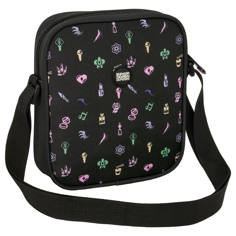 Bolso bandolera negro Sound de Kpop Demon Hunters con personajes HUNTR/X - 2