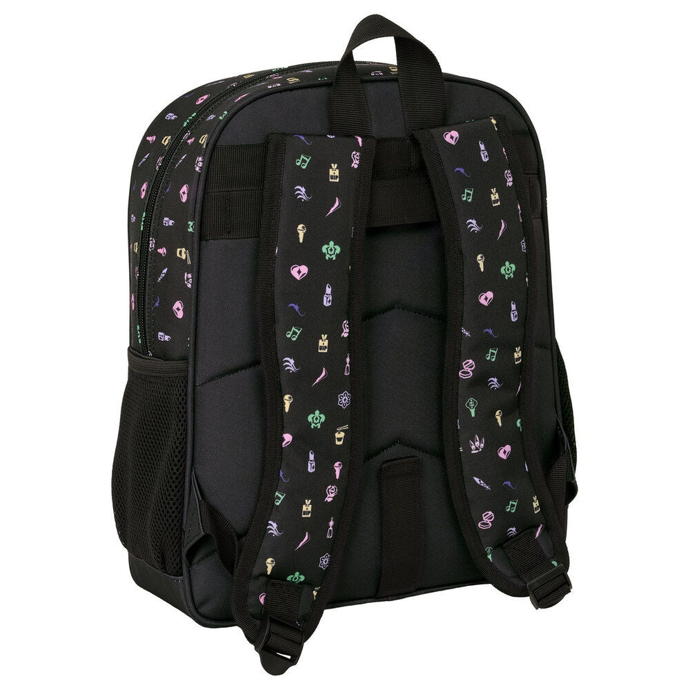 Mochila SAFTA Kpop Demon Hunters HUNTR/X negra con personajes - 2