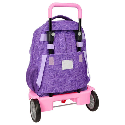 Trolley morado SAFTA de Kpop Demon Hunters con mochila HUNTRIX y carro rosa - 2
