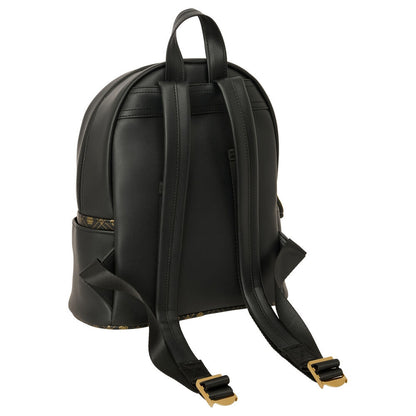 Mochila negra SAFTA de Kpop Demon Hunters con detalles dorados - 2