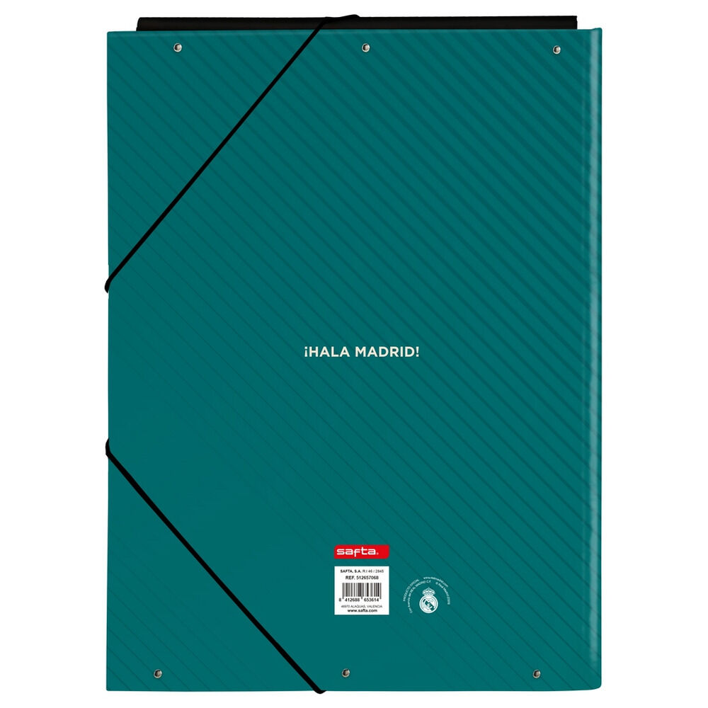Carpeta de 3 solapas Real Madrid SAFTA en verde azulado - 2