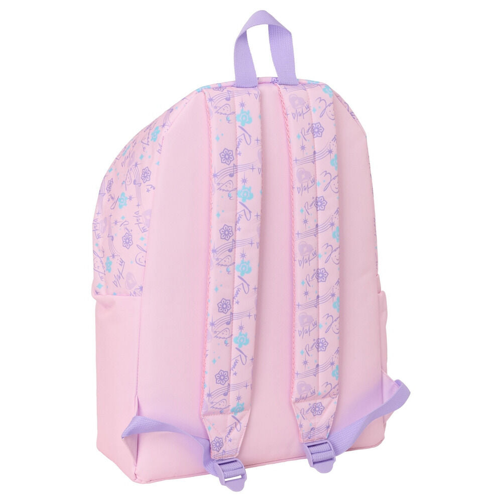 Mochila rosa SAFTA Chibi Kpop Demon Hunters con personajes estampados - 2