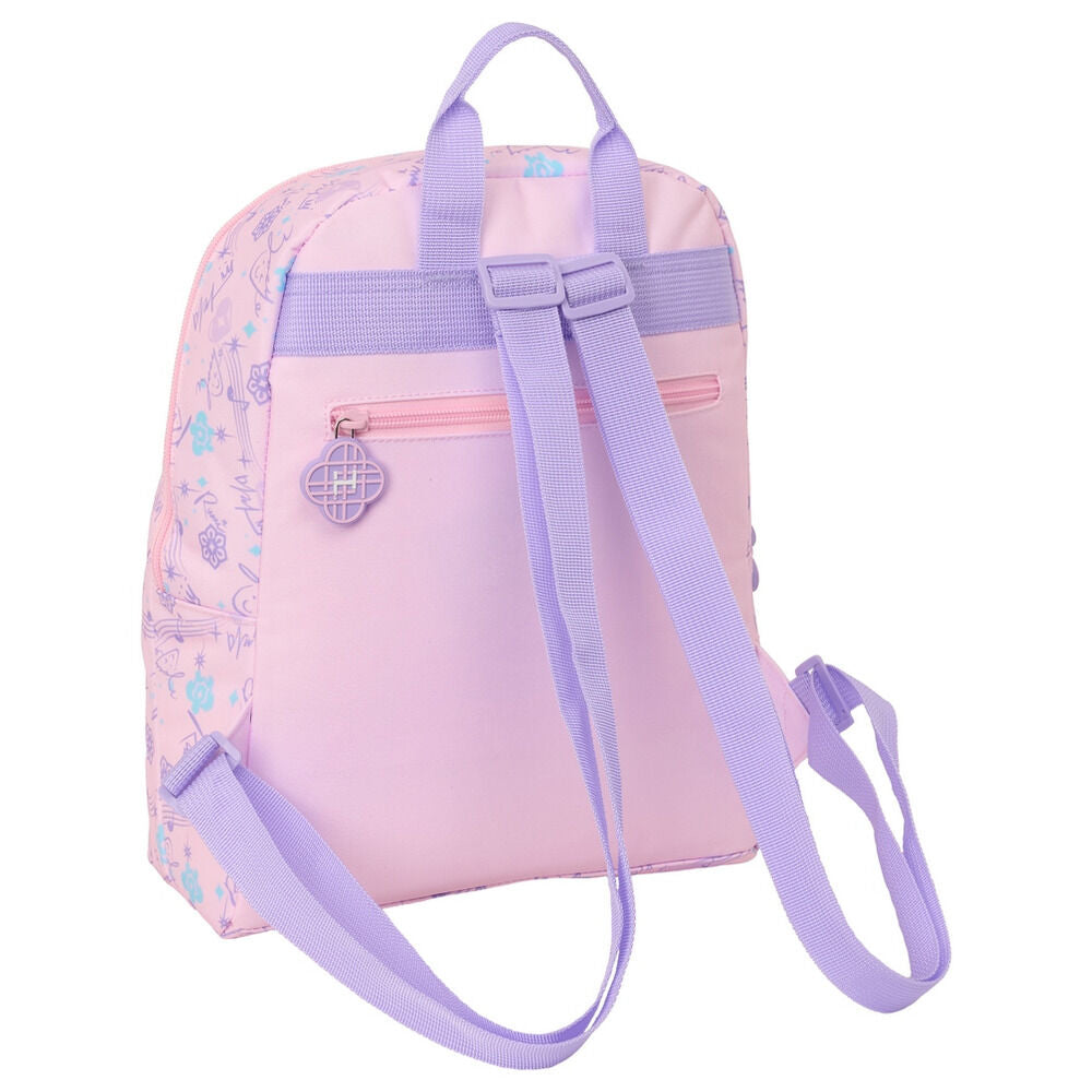Mochila rosa Chibi Kpop Demon Hunters de SAFTA con tres personajes - 2