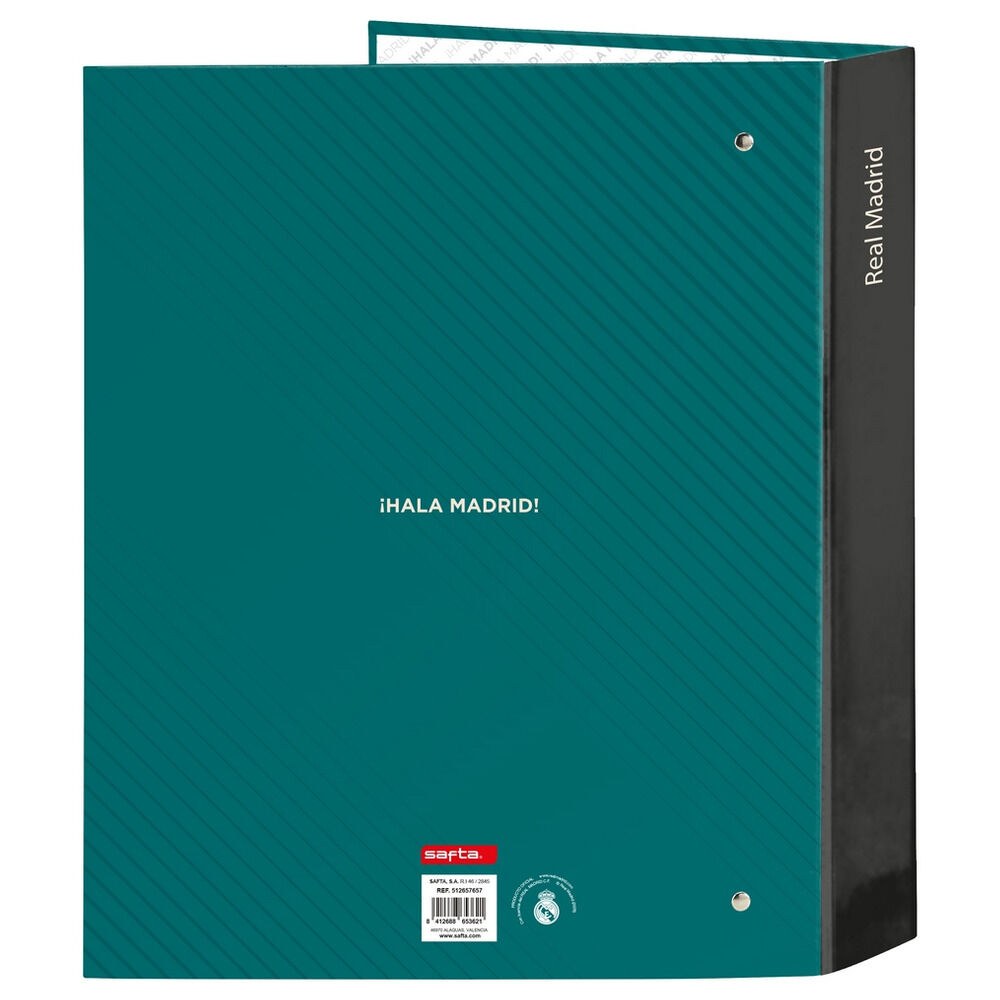 Carpeta verde y negra del Real Madrid con cuatro anillas - 2