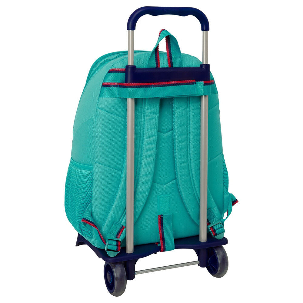 Trolley mochila extraíble turquesa del F.C. Barcelona con ruedas - 2
