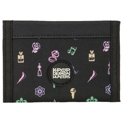 Cartera negra SAFTA de Kpop Demon Hunters con diseño HUNTR/X - 2