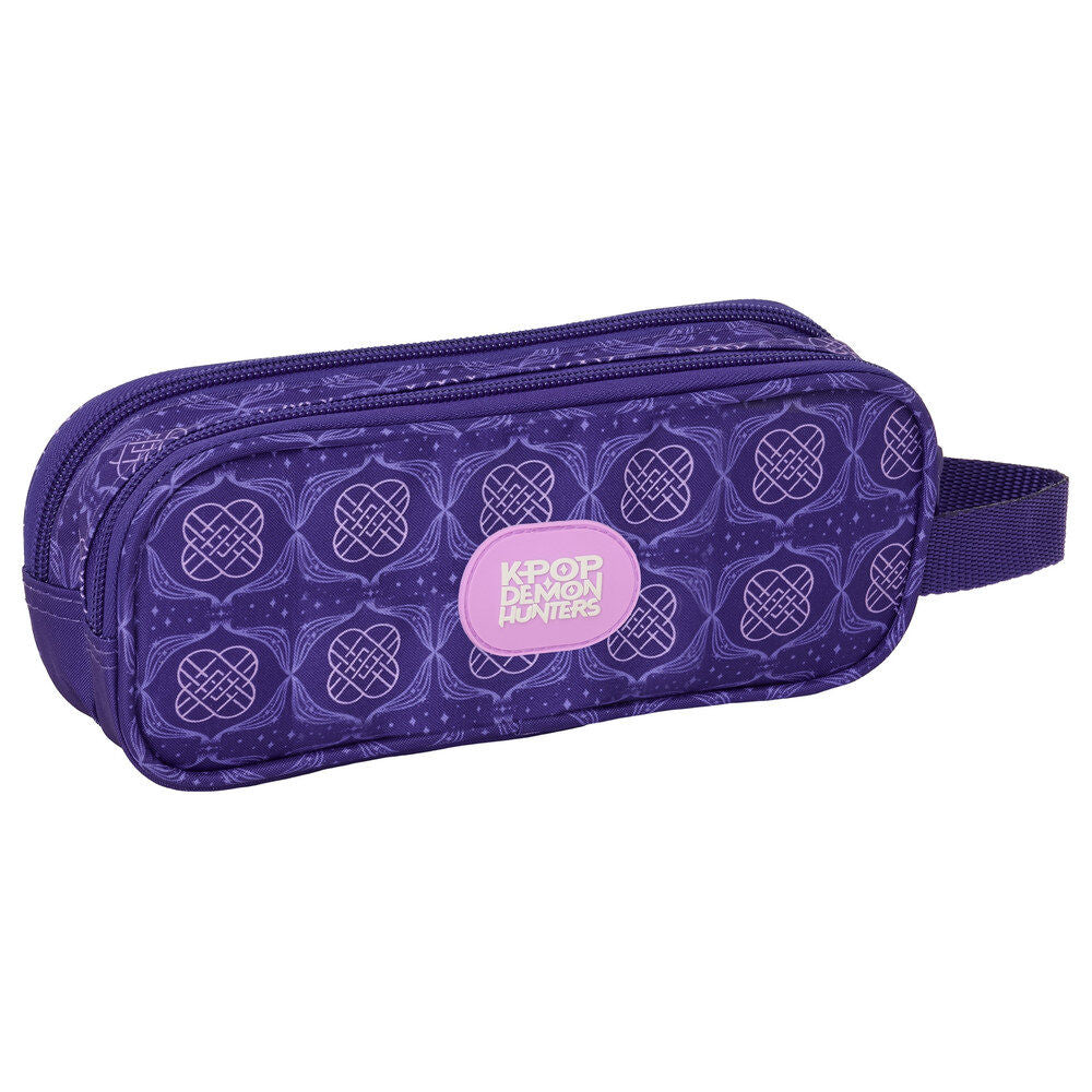 Portatodo doble morado HUNTR/X de KPop Demon Hunters con asa lateral - 2