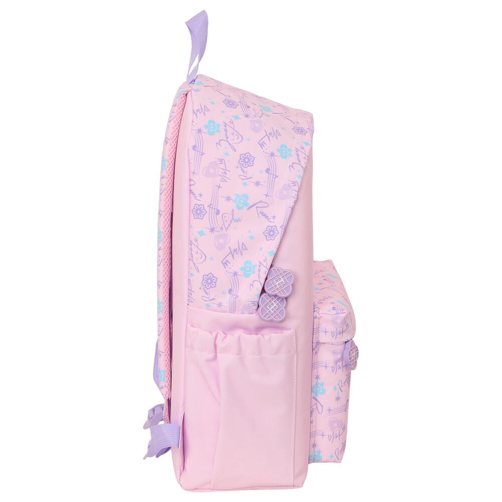Mochila rosa SAFTA Chibi Kpop Demon Hunters con personajes estampados - 3