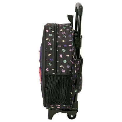 Trolley negro Kpop Demon Hunters con diseño 3D de Huntrix - 3